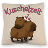 Kuschelzeit Kissen mit niedlichem Capybarapärchen