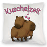 Kuschelzeit Kissen mit niedlichem Capybarapärchen