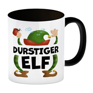 Durstiger Elf Weihnachten Kaffeebecher