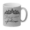 Diadem Kaffeebecher mit Spruch Ich bin eine verdammte Prinzessin