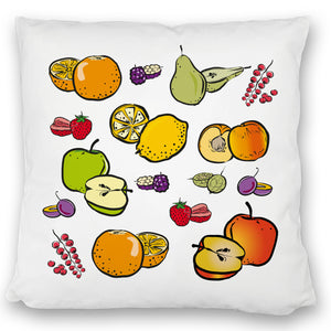 Früchte Kissen mit farbenprächtigen Obstsorten