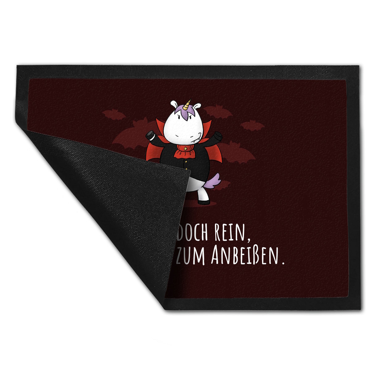 Einhorn-Geist Fußmatte in 35x50 cm mit Spruch Nicht faul mache geistige Arbeit
