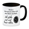 Morgenroutine Kaffeebecher mit Spruch Ich stehe auf und hasse alles