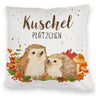 Igel Kissen mit Spruch Kuschelplätzchen