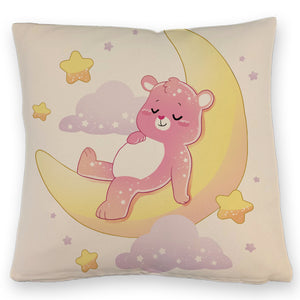 Schlafender Bär im Mond Kissen