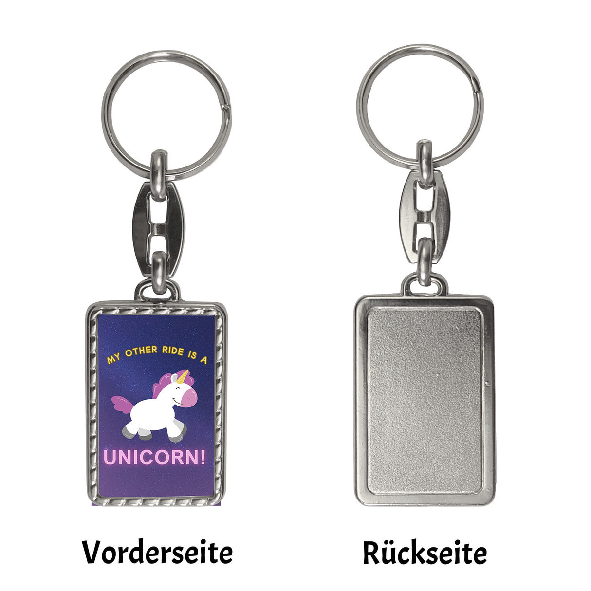 My other ride is a unicorn Einhorn Schlüsselanhänger