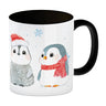 Pinguin Familie in Weihnachtsstimmung Kaffeebecher