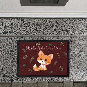 Baby Fuchs Fußmatte in 35x50 cm mit Spruch Willkommen
