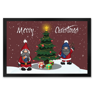 Wichtel Fußmatte in 35x50 cm mit Spruch Merry Christmas