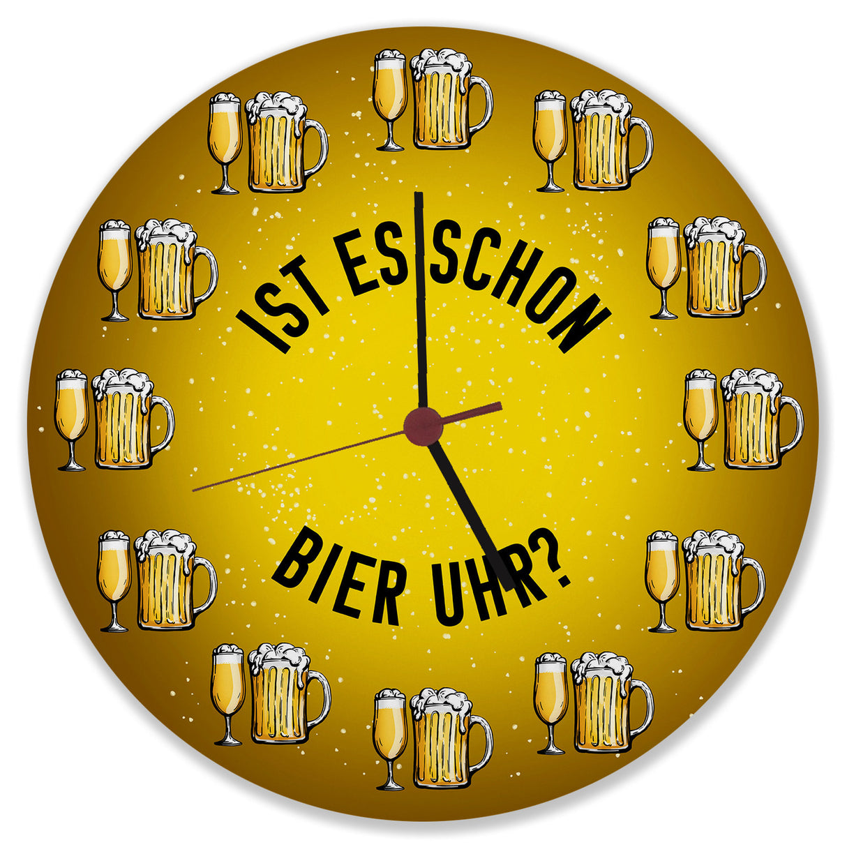 Ist es schon Bier Uhr? Wanduhr