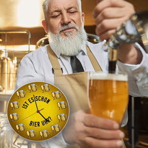 Ist es schon Bier Uhr? Wanduhr