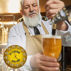 Ist es schon Bier Uhr? Wanduhr