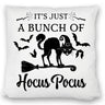 Schwarze Katze Halloween Kissen mit Spruch A Bunch of Hocus Pocus