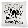 Schwarze Katze Halloween Kissen mit Spruch A Bunch of Hocus Pocus