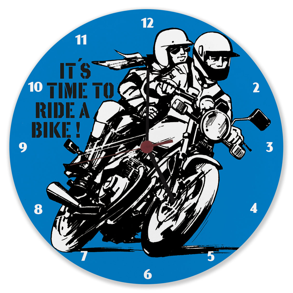 It's time to ride a bike! Wanduhr für Motorradfahrer