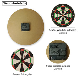 Dartscheibe Wanduhr