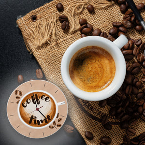 Coffee time Kaffee Wanduhr