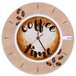 Coffee time Kaffee Wanduhr