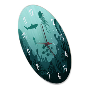 Unterwasserwelt Wanduhr