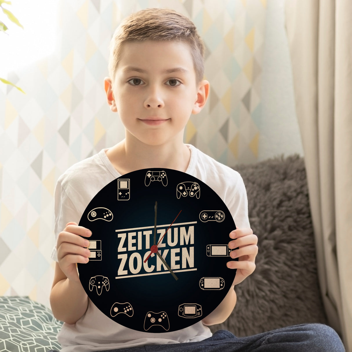 Zeit zum Zocken verschiedene Controller Wanduhr