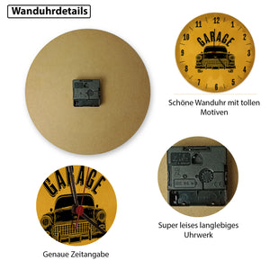 Garage Auto Wanduhr