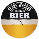 Spare Wasser trink Bier Wanduhr