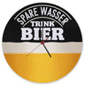 Spare Wasser trink Bier Wanduhr