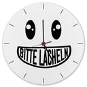 Bitte lächeln Wanduhr mit grinsendem Gesicht