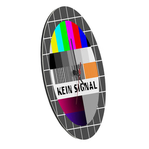 Kein Signal Störsignal Testbild Wanduhr