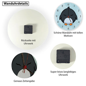 Pinguin Kinder Wanduhr