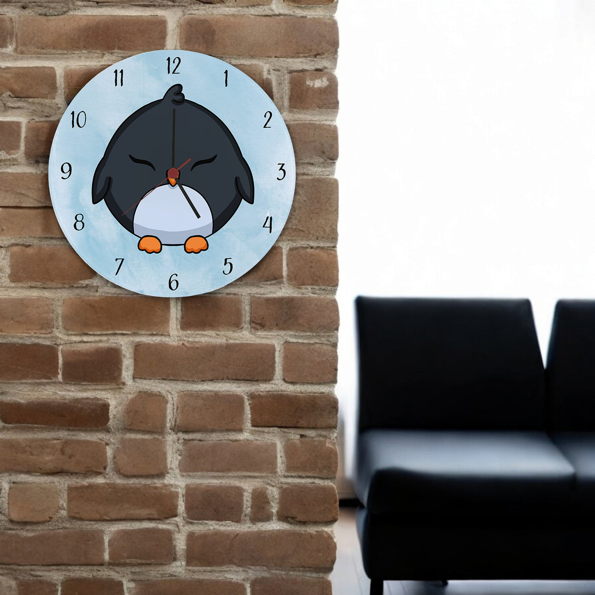 Pinguin Kinder Wanduhr