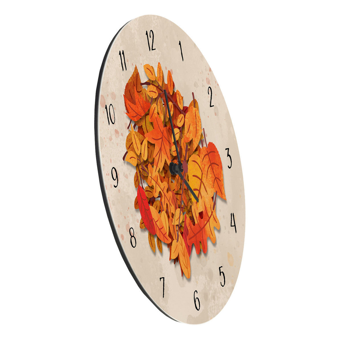 Herbstblätter Wanduhr