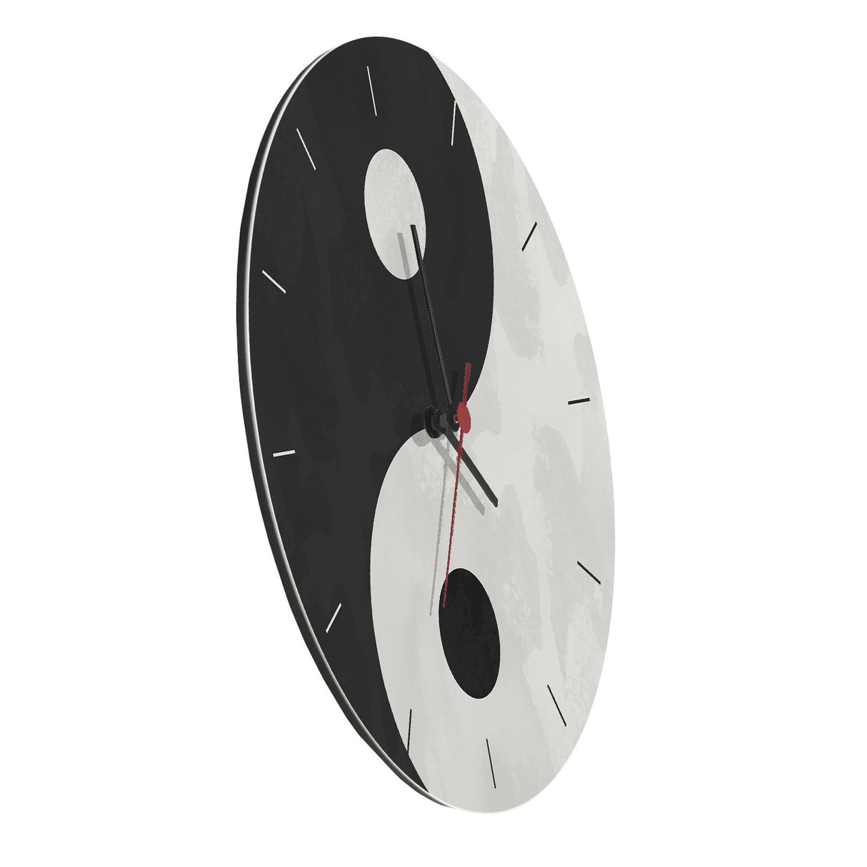 Yin und Yang Wanduhr