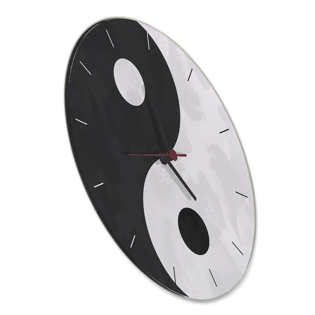 Yin und Yang Wanduhr