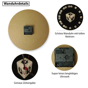 Würfelaugen Wanduhr