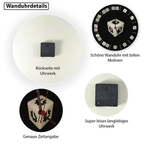 Würfelaugen Wanduhr