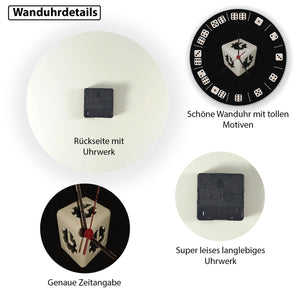 Würfelaugen Wanduhr