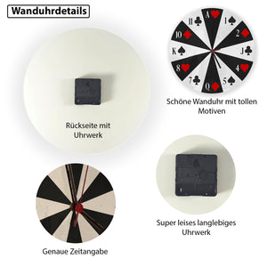 Spielkarten Wanduhr