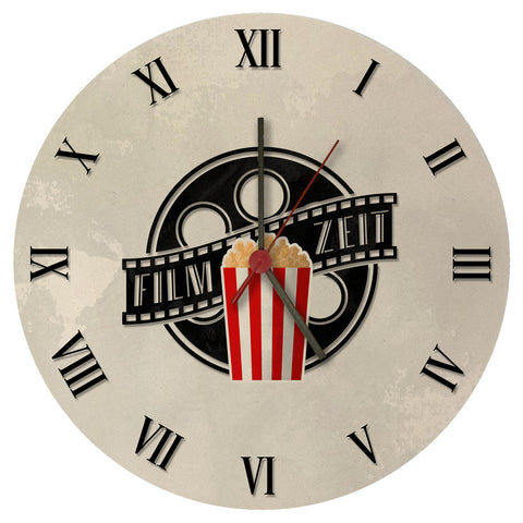 Filmzeit Wanduhr für Filmfans