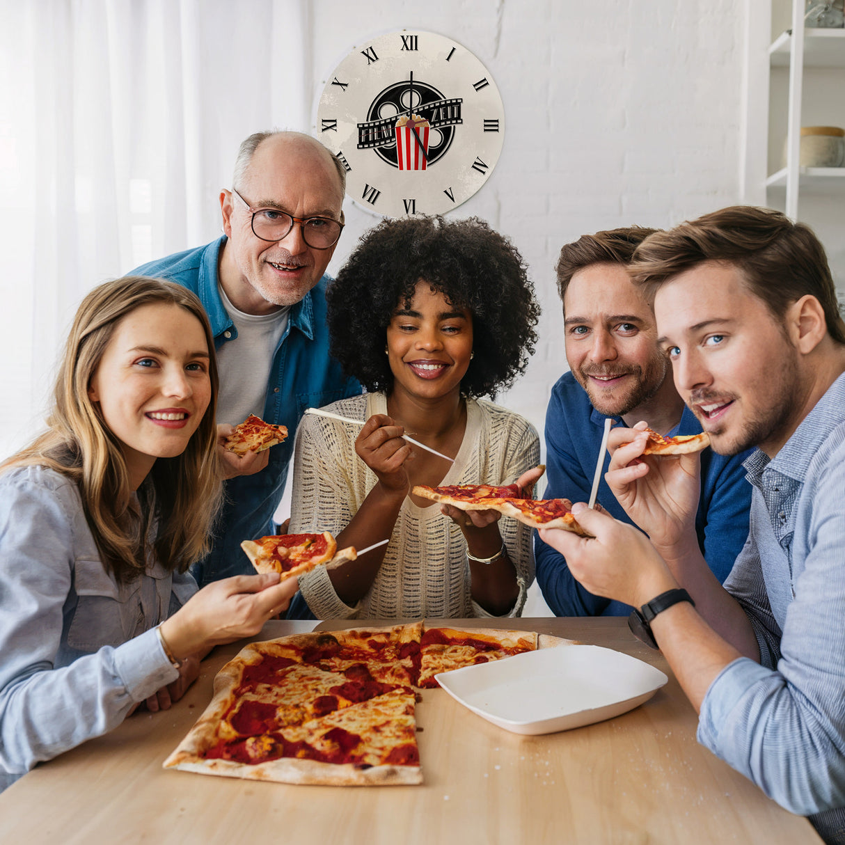 Filmzeit Wanduhr für Filmfans