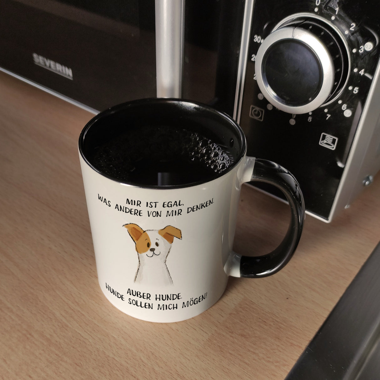 Ist mir egal was Andere denken Kaffeebecher mit Spruch Außer Hunde