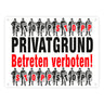 Privatgrund Metallschild in 15x20 cm mit Spruch Betreten verboten