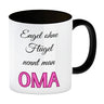 Oma Kaffeebecher mit Spruch Engel ohne Flügel nennt man Oma