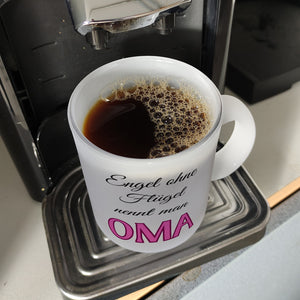 Oma Kaffeebecher mit Spruch Engel ohne Flügel nennt man Oma