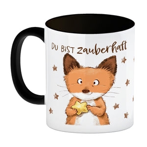 Fuchs Kaffeebecher mit Spruch Du bist zauberhaft