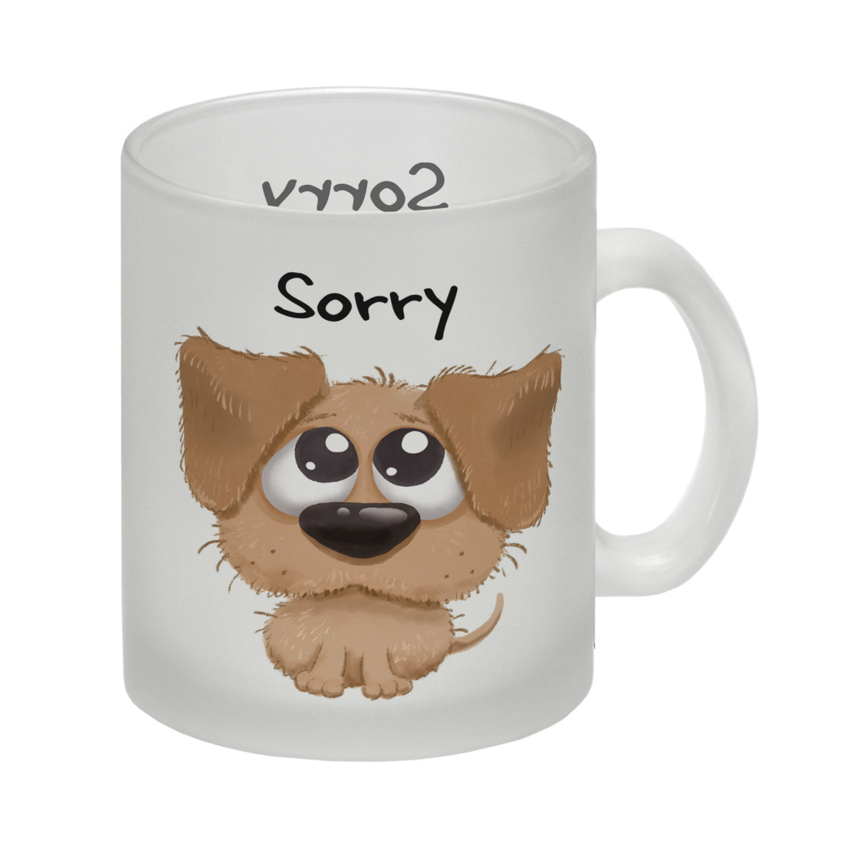Hund Kaffeebecher mit Spruch Sorry