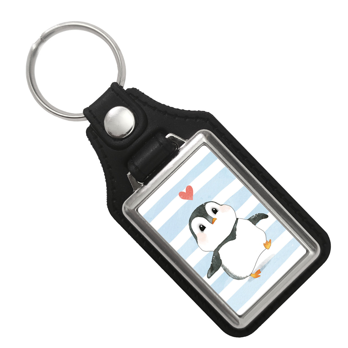 Pinguin im Aquarell-Stil Schlüsselanhänger