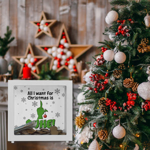 Weihnachtsmuffel Spardose mit Spruch All I want for Christmas is Ruhe