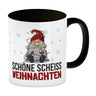 Grimmiger Wichtel Kaffeebecher mit Spruch Schöne scheiß Weihnachten