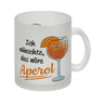 Cocktail Kaffeebecher mit Spruch Ich wünschte das wäre Aperol